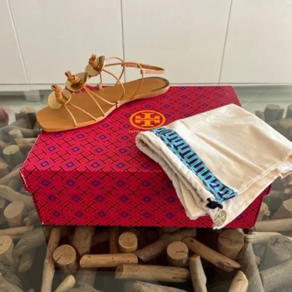 TORY BURCH Artisanal Knot Sandal Tripon Cristal Elba Sandals